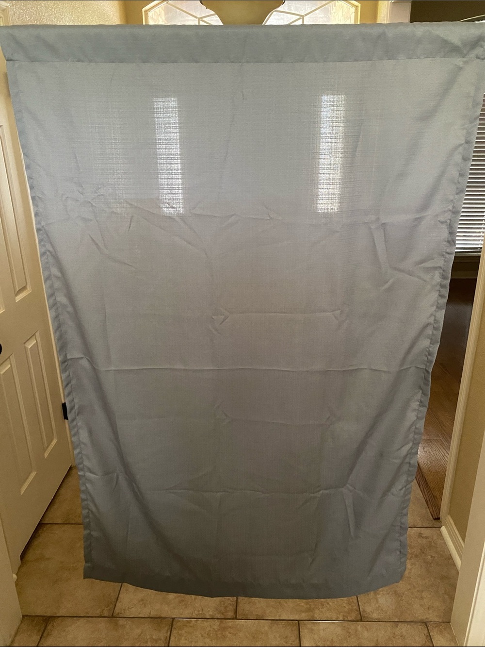 Room Essentials Light Gray Curtain Panel - Solid Neutral Drapery Set